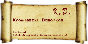 Krompaszky Domonkos névjegykártya